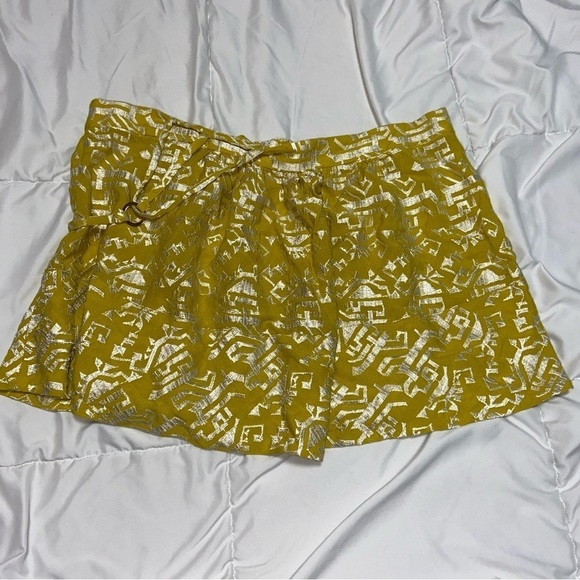 Anthropologie • Floreat | Yellow One Shoulder Embroidered Tank Bohemian medium - Picture 4 of 10